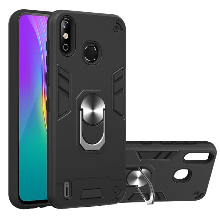 For Infinix X653 / Smart 4 Armour Series PC + TPU Protective Case with Ring Holder