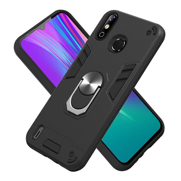 For Infinix X653 / Smart 4 Armour Series PC + TPU Protective Case with Ring Holder