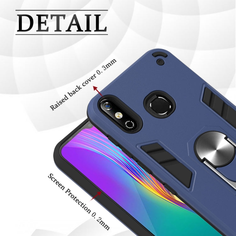 For Infinix X653 / Smart 4 Armour Series PC + TPU Protective Case with Ring Holder