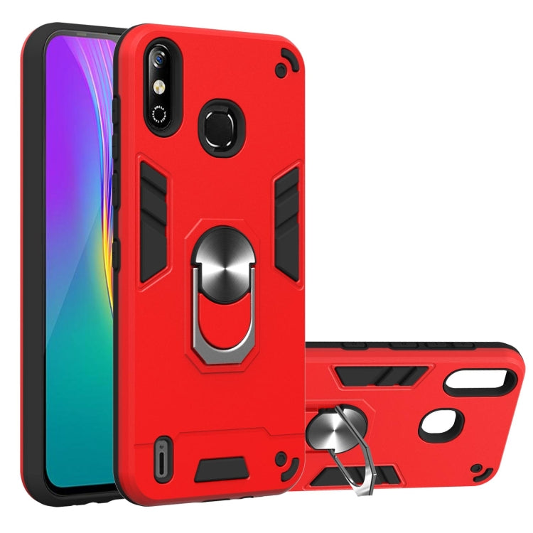 For Infinix X653 / Smart 4 Armour Series PC + TPU Protective Case with Ring Holder