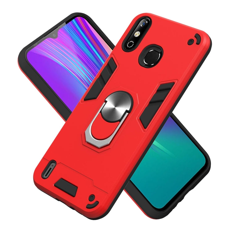 For Infinix X653 / Smart 4 Armour Series PC + TPU Protective Case with Ring Holder
