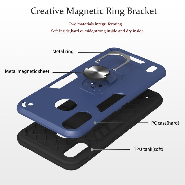 For Infinix X653 / Smart 4 Armour Series PC + TPU Protective Case with Ring Holder