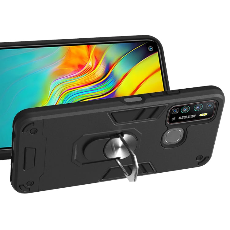 For Infinix X656 / Hot 9 / X655 Armour Series PC + TPU Protective Case with Ring Holder