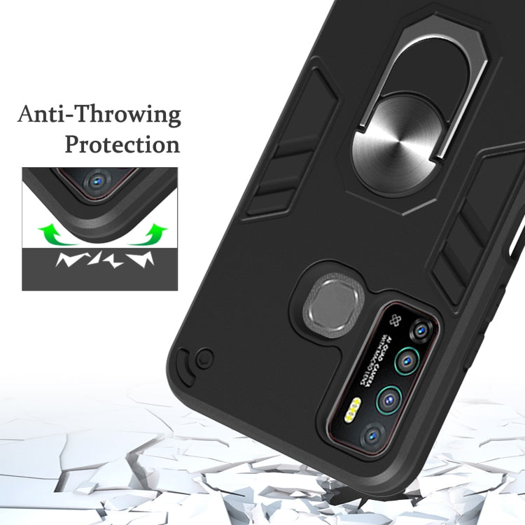 For Infinix X656 / Hot 9 / X655 Armour Series PC + TPU Protective Case with Ring Holder