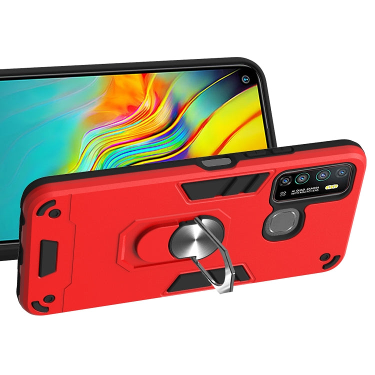 For Infinix X656 / Hot 9 / X655 Armour Series PC + TPU Protective Case with Ring Holder