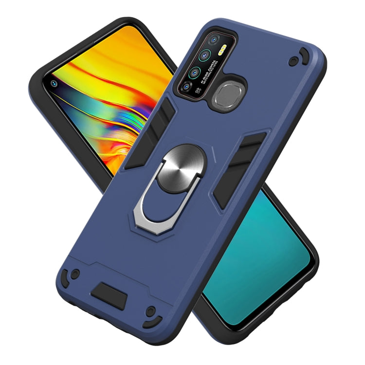 For Infinix X656 / Hot 9 / X655 Armour Series PC + TPU Protective Case with Ring Holder
