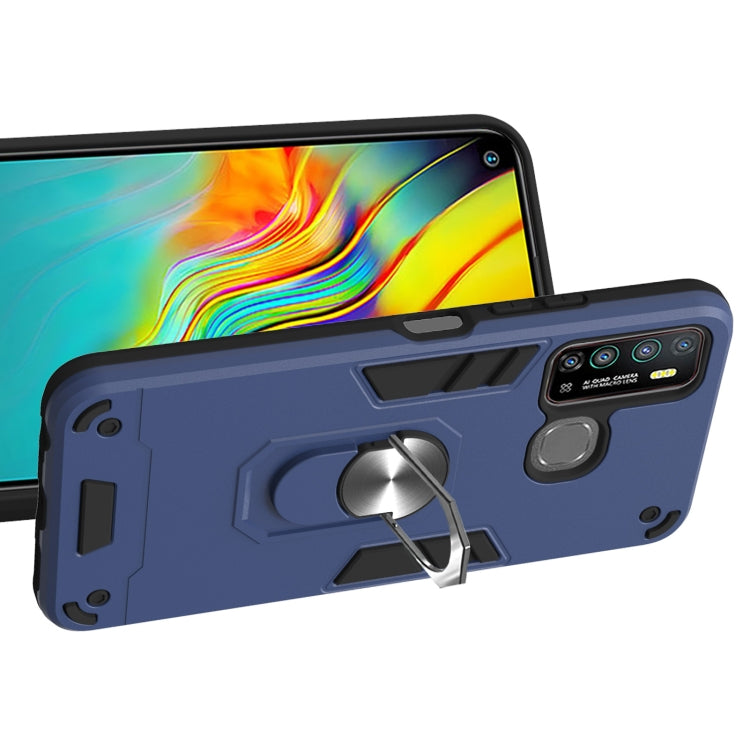 For Infinix X656 / Hot 9 / X655 Armour Series PC + TPU Protective Case with Ring Holder