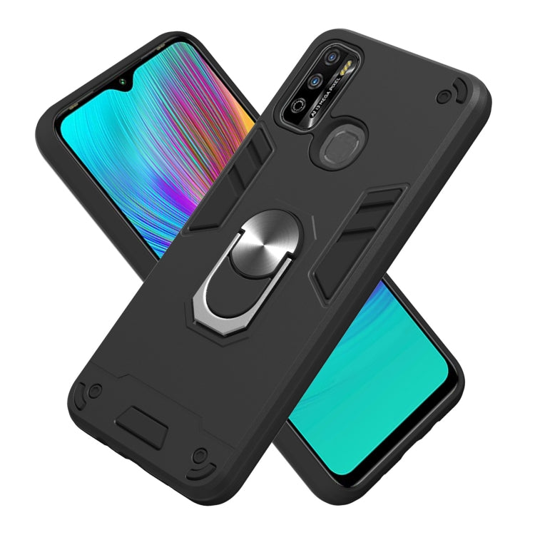 For Infinix X680 / Hot 9 Play Armour Series PC + TPU Protective Case with Ring Holder