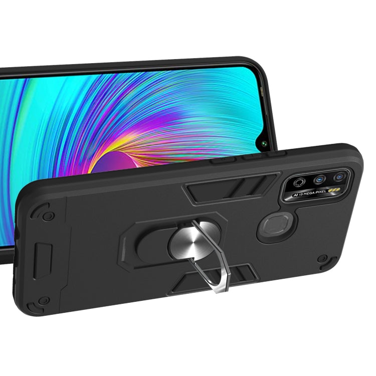 For Infinix X680 / Hot 9 Play Armour Series PC + TPU Protective Case with Ring Holder