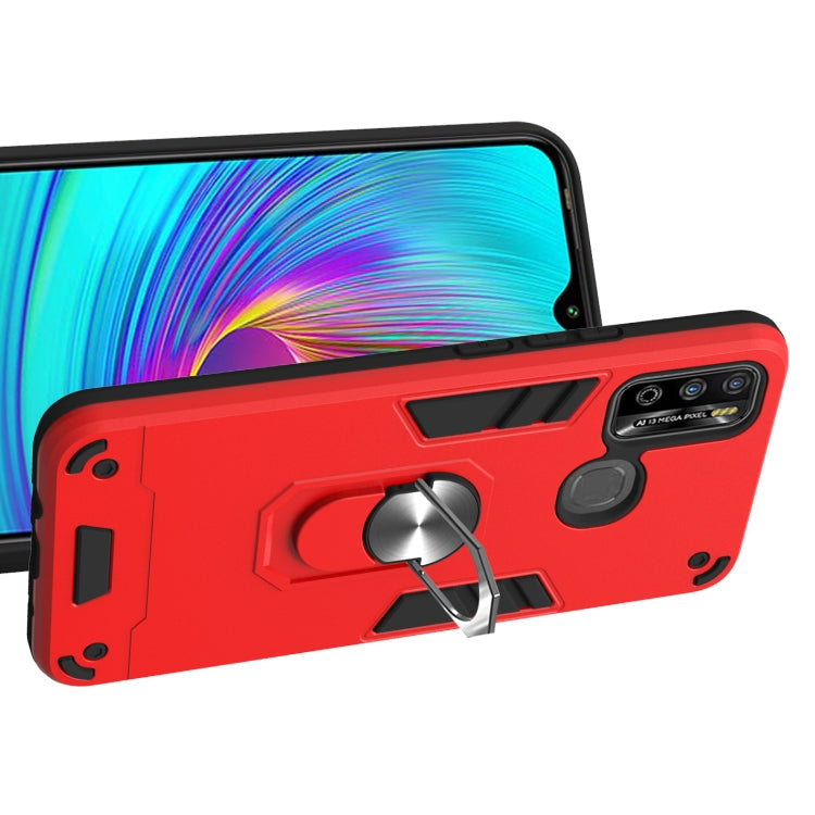For Infinix X680 / Hot 9 Play Armour Series PC + TPU Protective Case with Ring Holder