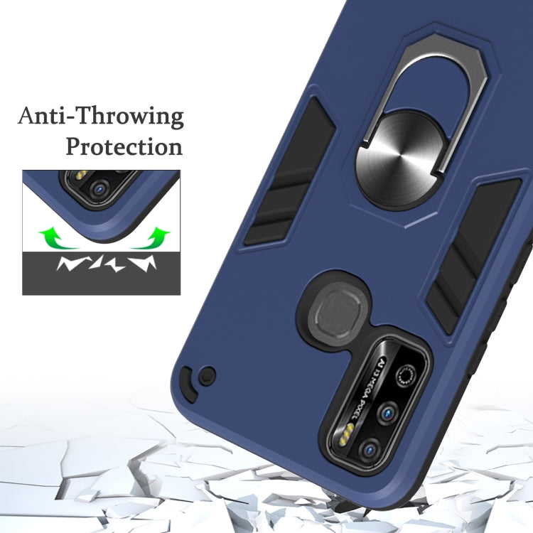 For Infinix X680 / Hot 9 Play Armour Series PC + TPU Protective Case with Ring Holder