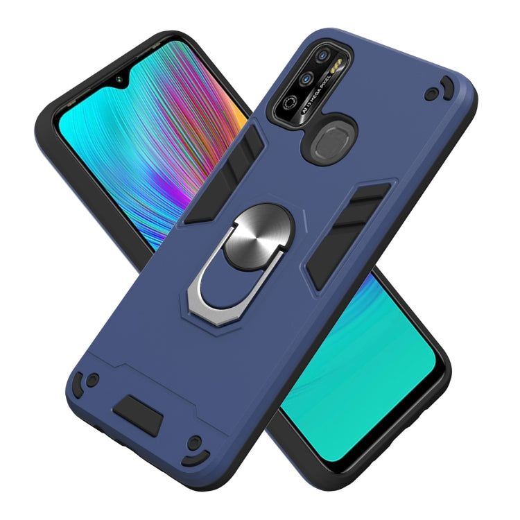 For Infinix X680 / Hot 9 Play Armour Series PC + TPU Protective Case with Ring Holder