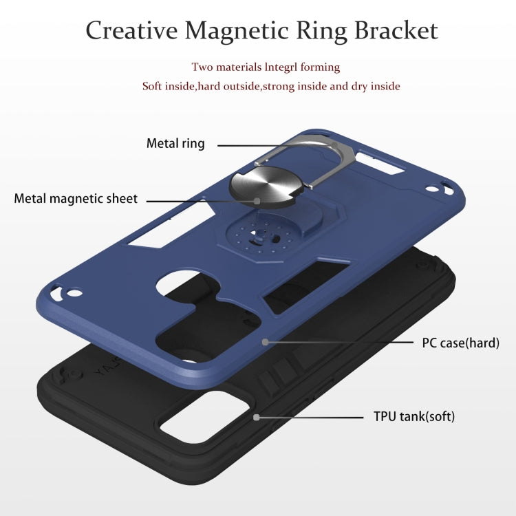 For Infinix X680 / Hot 9 Play Armour Series PC + TPU Protective Case with Ring Holder