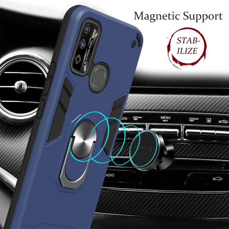For Infinix X680 / Hot 9 Play Armour Series PC + TPU Protective Case with Ring Holder