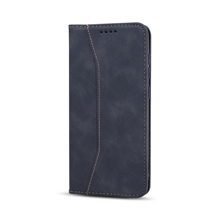 For Samsung Galaxy A21s Skin-feel Calfskin Texture Magnetic Dual-Fold Horizontal Flip Leather Case with Holder & Card Slots & Wallet