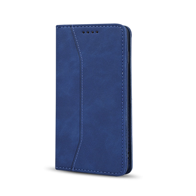 For Samsung Galaxy S20 FE Skin-feel Calfskin Texture Magnetic Dual-Fold Horizontal Flip Leather Case with Holder & Card Slots & Wallet