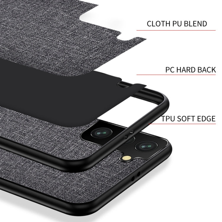 For Samsung Galaxy S21 5G Shockproof Cloth Texture PC + TPU Protective Case