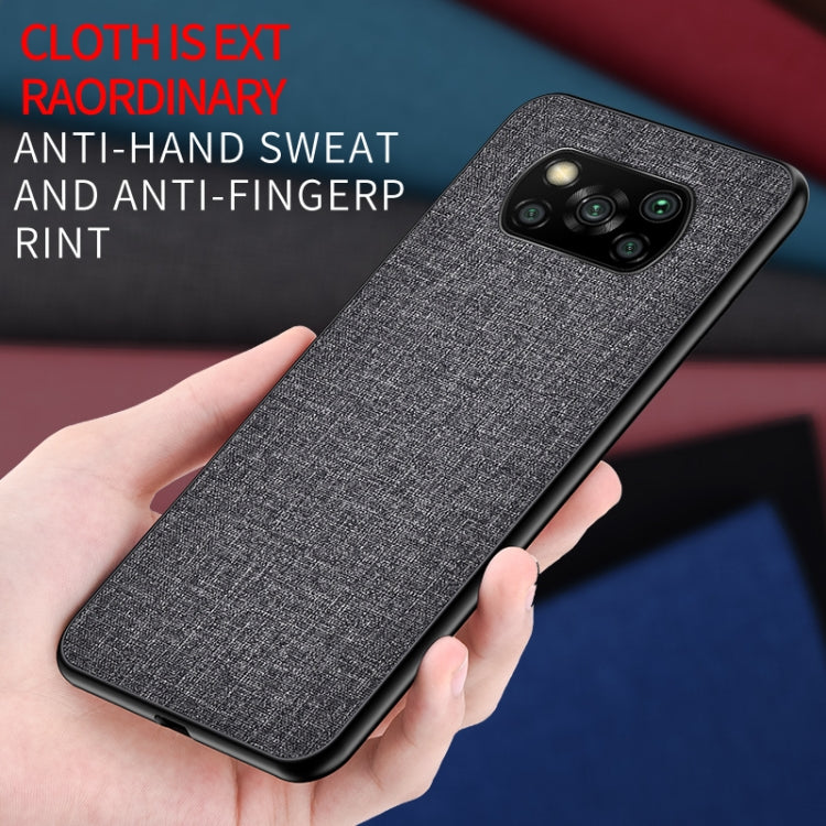 For Xiaomi Poco X3 NFC Shockproof Cloth Texture PC + TPU Protective Case