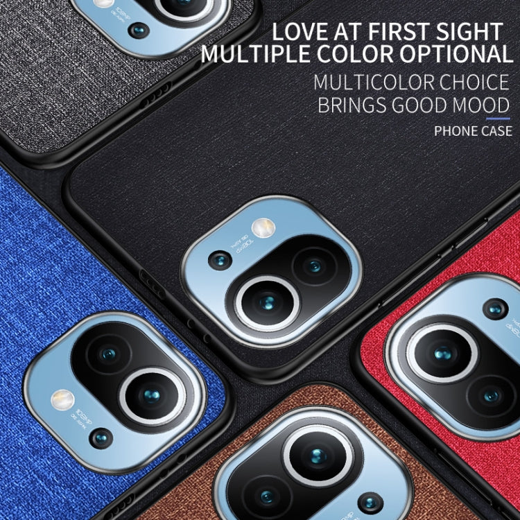 For Xiaomi Mi 11 Shockproof Cloth Texture PC + TPU Protective Case