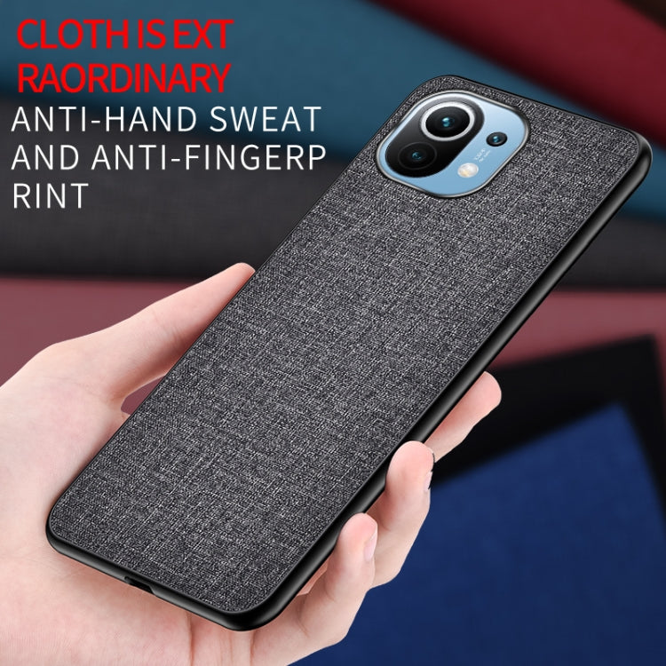 For Xiaomi Mi 11 Shockproof Cloth Texture PC + TPU Protective Case