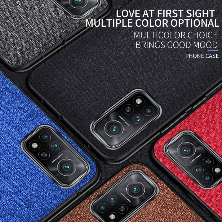 For Xiaomi Mi 10T 5G Shockproof Cloth Texture PC + TPU Protective Case