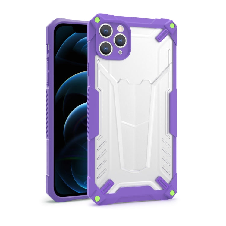 For iPhone 12 Four-corner Airbag Shockproof TPU + Semi Transparent PC Case