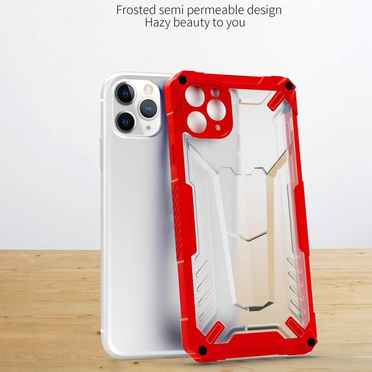 For iPhone 12 Pro Max Four-corner Airbag Shockproof TPU + Semi Transparent PC Case