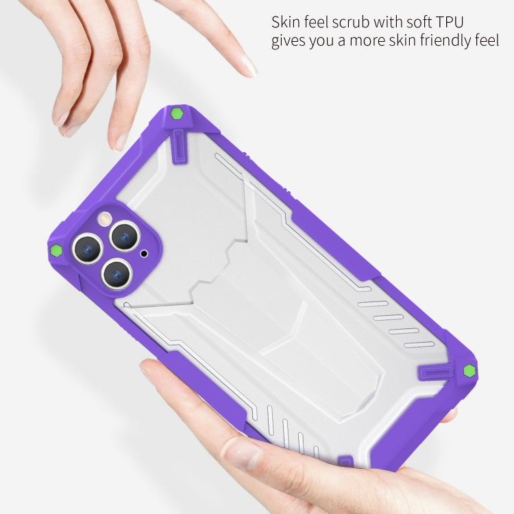 For iPhone 12 Pro Max Four-corner Airbag Shockproof TPU + Semi Transparent PC Case