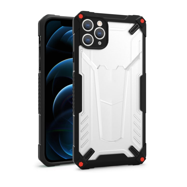 For iPhone 11 Four-corner Airbag Shockproof TPU + Semi Transparent PC Case