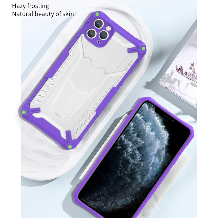 For iPhone 11 Four-corner Airbag Shockproof TPU + Semi Transparent PC Case