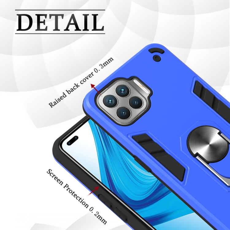 For OPPO F17 Pro / A93 / Reno4 Lite / Reno4 F Armour Series PC + TPU Protective Case with Ring Holder