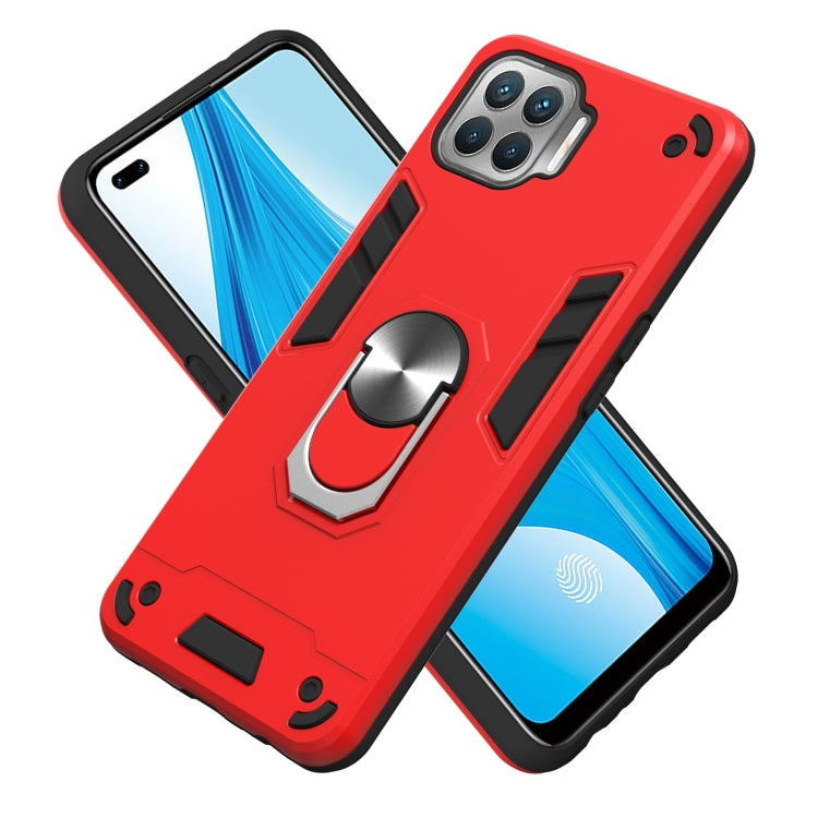 For OPPO F17 Pro / A93 / Reno4 Lite / Reno4 F Armour Series PC + TPU Protective Case with Ring Holder