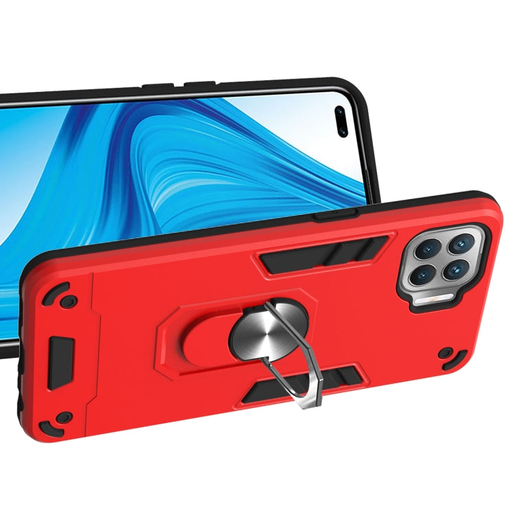 For OPPO F17 Pro / A93 / Reno4 Lite / Reno4 F Armour Series PC + TPU Protective Case with Ring Holder