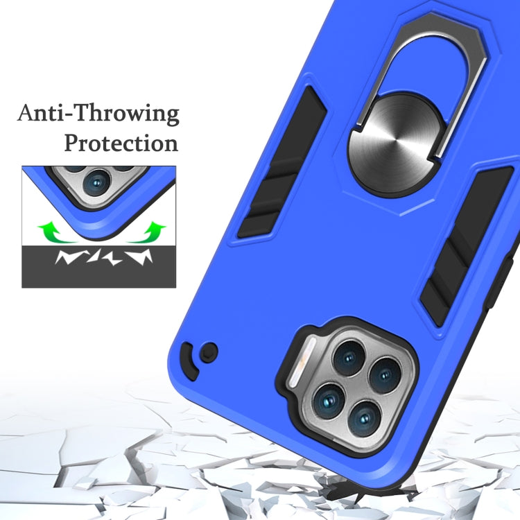 For OPPO F17 Pro / A93 / Reno4 Lite / Reno4 F Armour Series PC + TPU Protective Case with Ring Holder