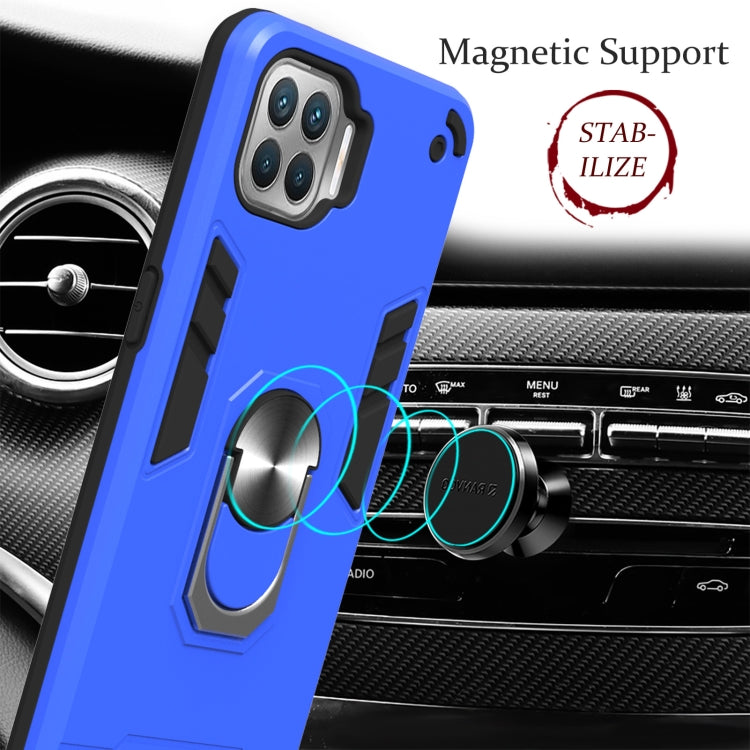 For OPPO F17 Pro / A93 / Reno4 Lite / Reno4 F Armour Series PC + TPU Protective Case with Ring Holder
