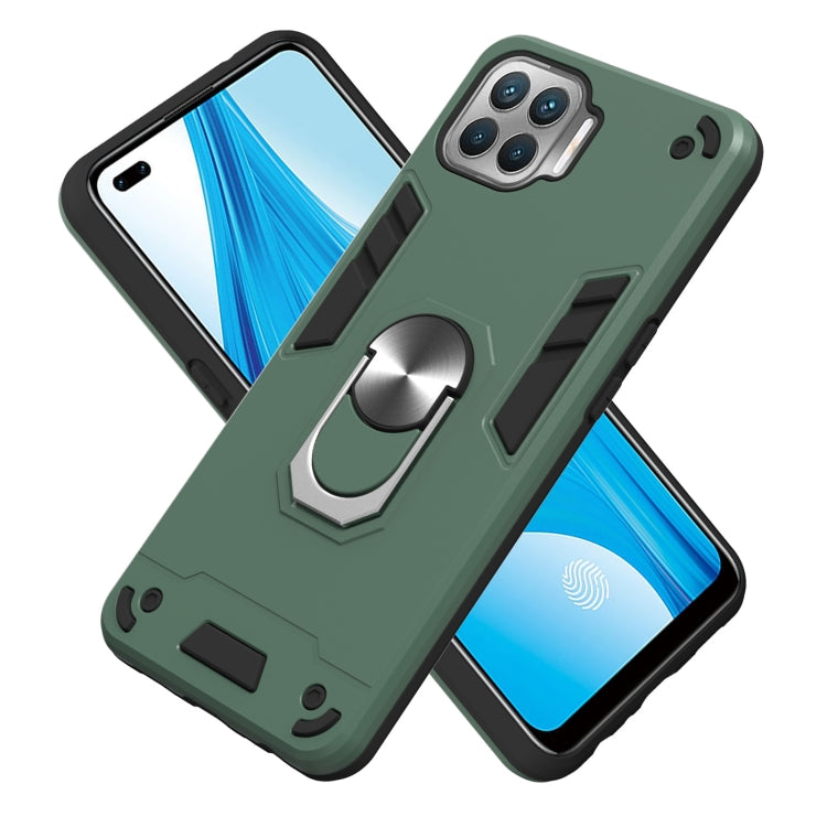 For OPPO F17 Pro / A93 / Reno4 Lite / Reno4 F Armour Series PC + TPU Protective Case with Ring Holder