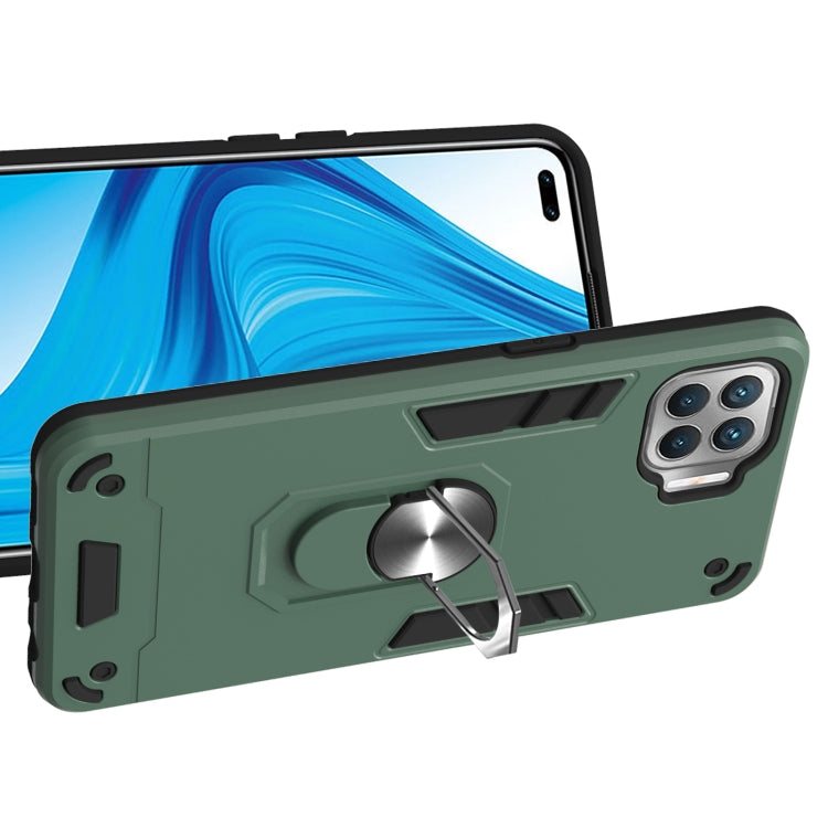 For OPPO F17 Pro / A93 / Reno4 Lite / Reno4 F Armour Series PC + TPU Protective Case with Ring Holder