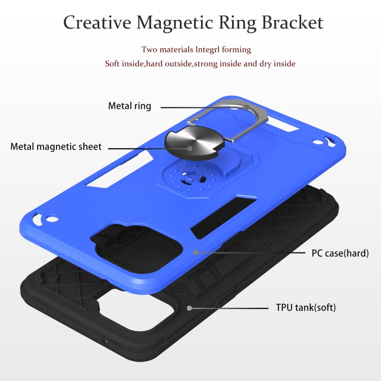 For OPPO F17 Pro / A93 / Reno4 Lite / Reno4 F Armour Series PC + TPU Protective Case with Ring Holder