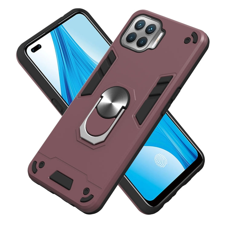 For OPPO F17 Pro / A93 / Reno4 Lite / Reno4 F Armour Series PC + TPU Protective Case with Ring Holder