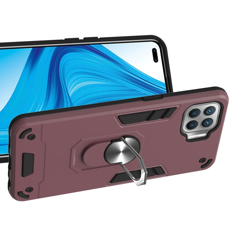 For OPPO F17 Pro / A93 / Reno4 Lite / Reno4 F Armour Series PC + TPU Protective Case with Ring Holder