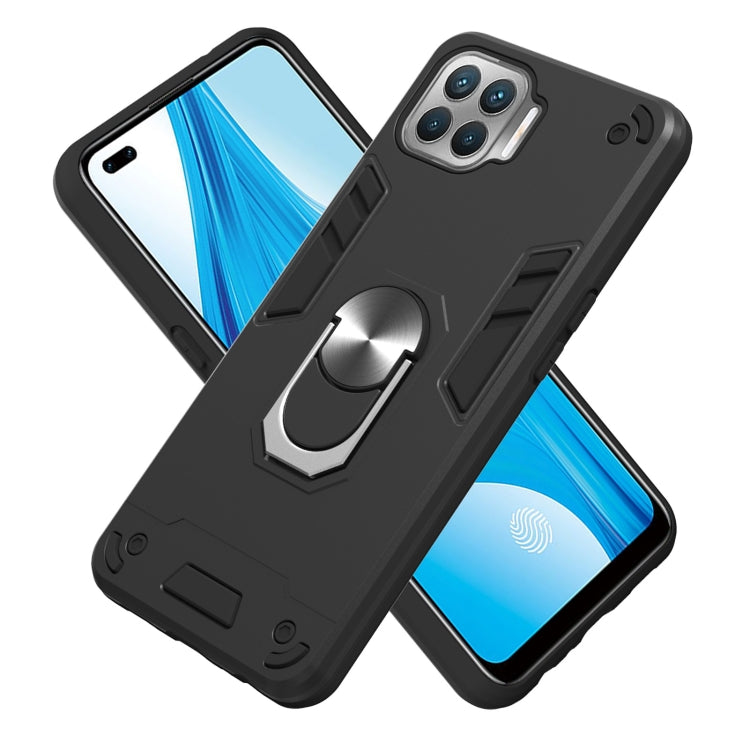 For OPPO F17 Pro / A93 / Reno4 Lite / Reno4 F Armour Series PC + TPU Protective Case with Ring Holder