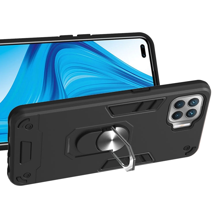 For OPPO F17 Pro / A93 / Reno4 Lite / Reno4 F Armour Series PC + TPU Protective Case with Ring Holder