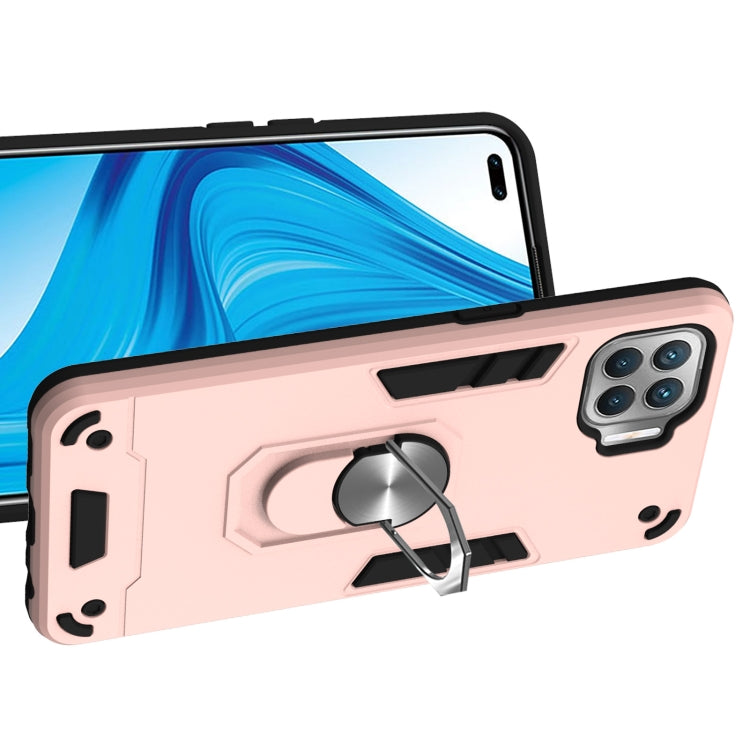 For OPPO F17 Pro / A93 / Reno4 Lite / Reno4 F Armour Series PC + TPU Protective Case with Ring Holder