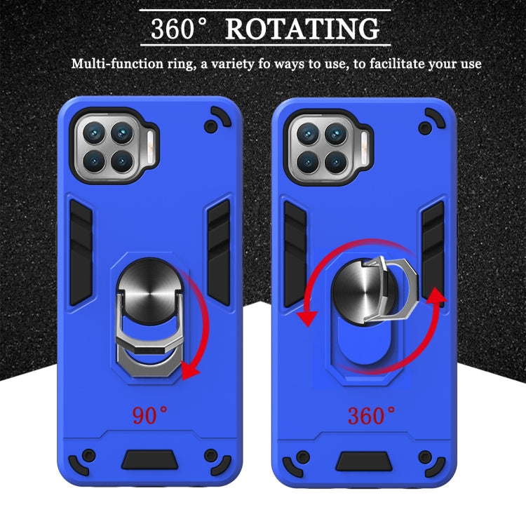 For OPPO F17 Pro / A93 / Reno4 Lite / Reno4 F Armour Series PC + TPU Protective Case with Ring Holder