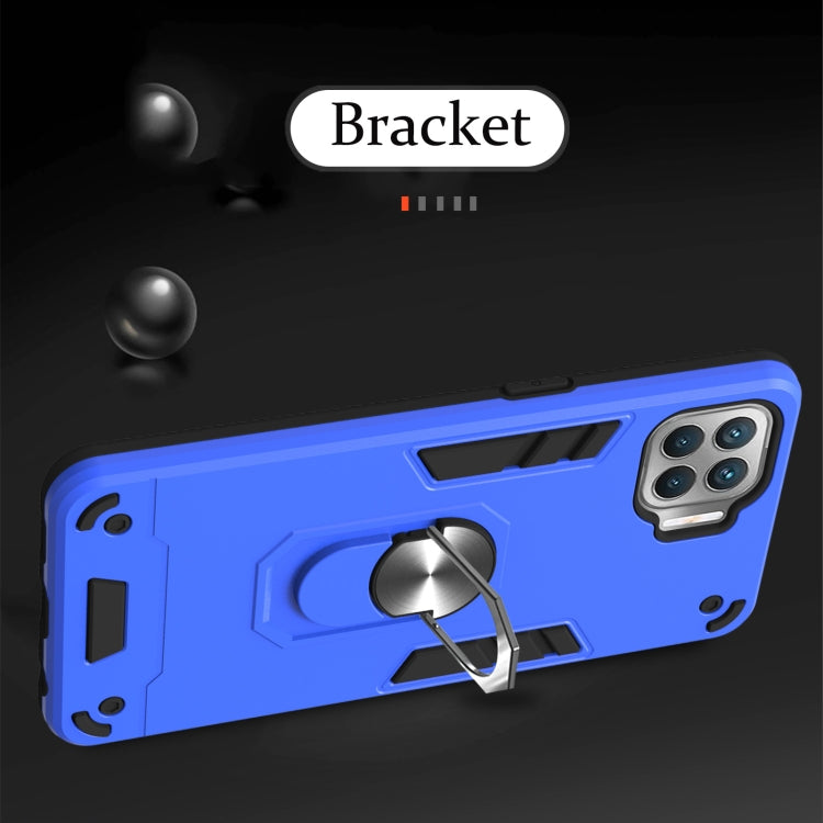 For OPPO F17 Pro / A93 / Reno4 Lite / Reno4 F Armour Series PC + TPU Protective Case with Ring Holder