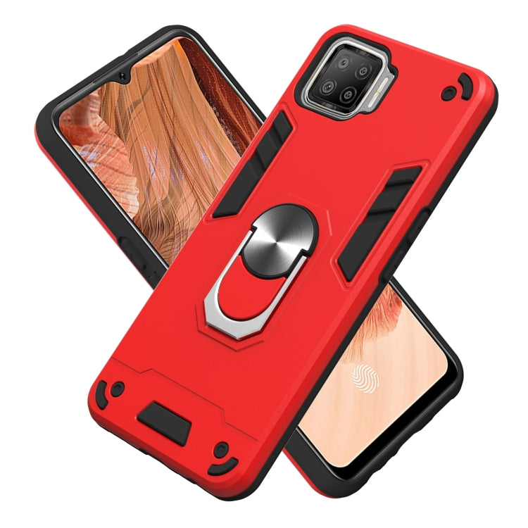 For OPPO F17 / A73 2020 Armour Series PC + TPU Protective Case with Ring Holder