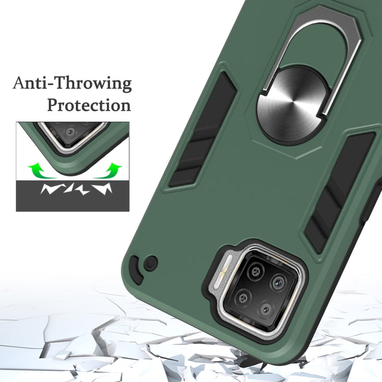 For OPPO F17 / A73 2020 Armour Series PC + TPU Protective Case with Ring Holder