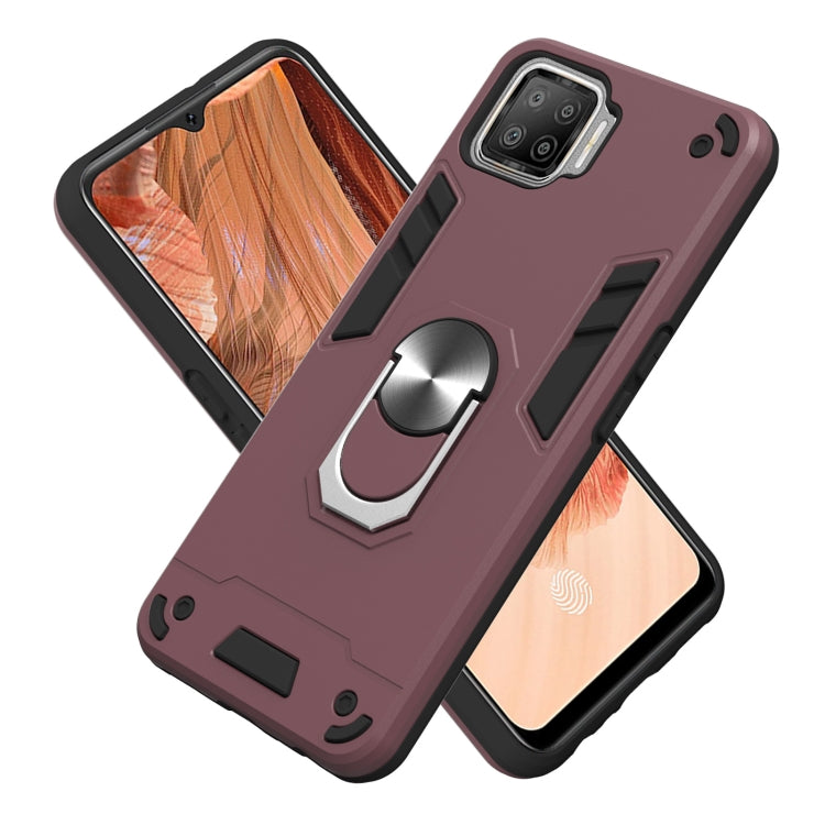 For OPPO F17 / A73 2020 Armour Series PC + TPU Protective Case with Ring Holder