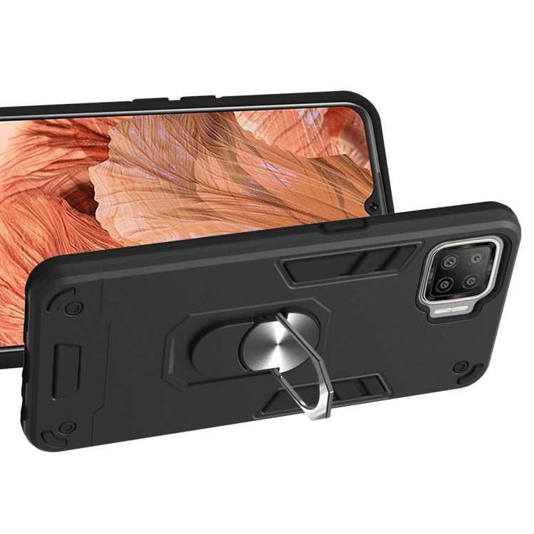 For OPPO F17 / A73 2020 Armour Series PC + TPU Protective Case with Ring Holder