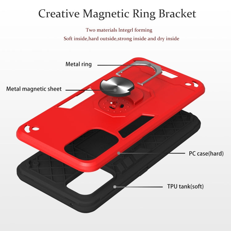 For OPPO Realme 7 Pro Armour Series PC + TPU Protective Case with Ring Holder